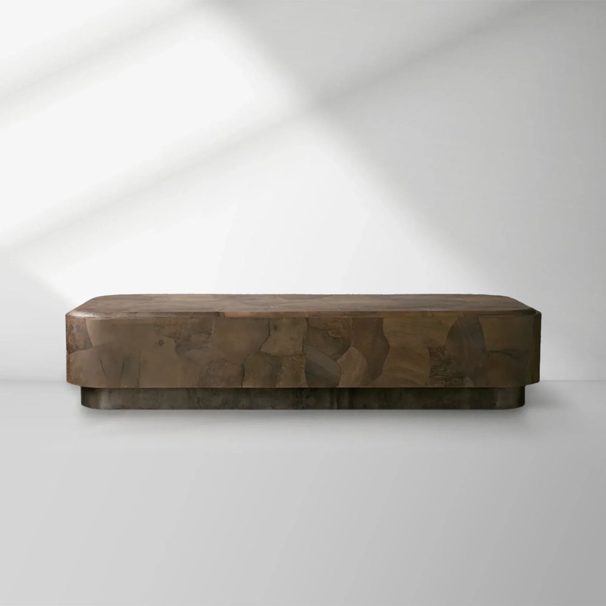 Pola Wood Plinth Coffee Table Wabi-Sabi Living Room Center Tea Table