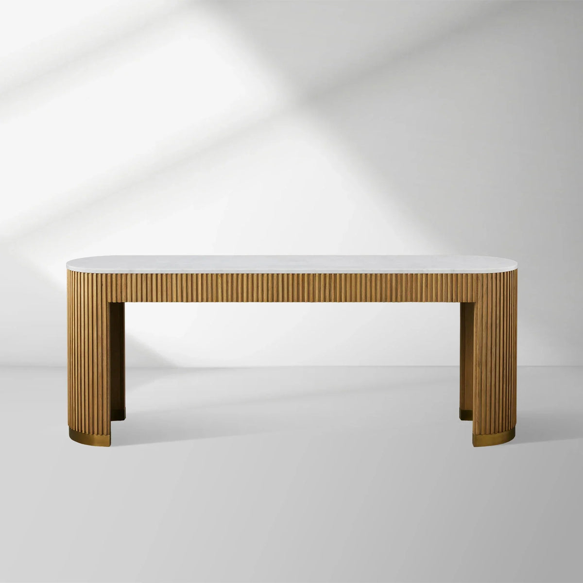 Finnley Marble Top Entryway Console Table Wood Hallway Entrance Table