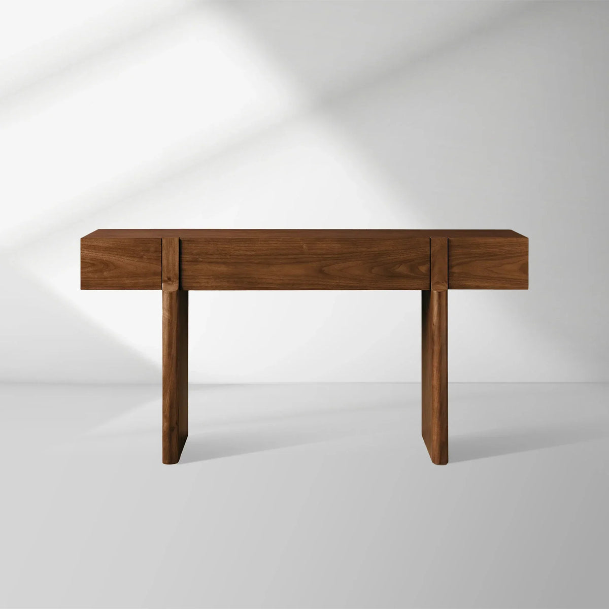 Callan Solid Walnut Entrance Console Table Wood Rustic Entryway Hallway table
