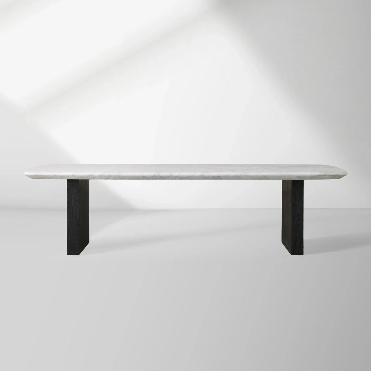 Saint Germain Marble Top Coffee Table Living Room Cocktail Table Clement Wood Base Center Tea Table