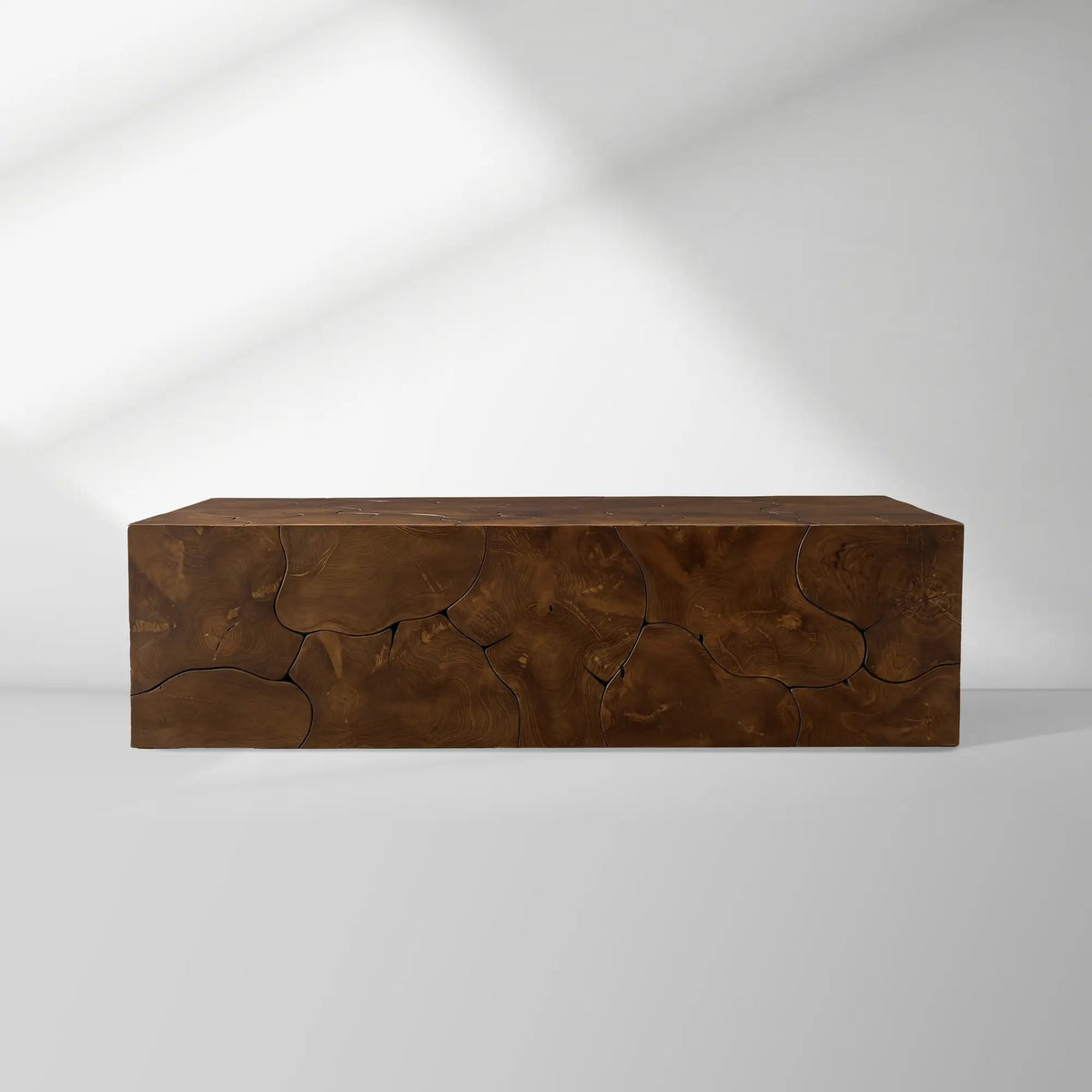 Kalmar Teak Wood Coffee Table Living Room Rectangle Center Tea Table Unique Cocktail Table
