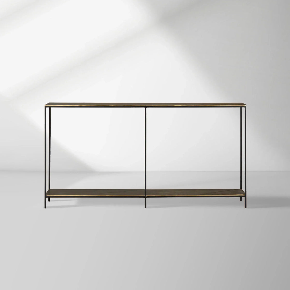 Kavali Metal Entryway Console Table Solid Iron Frame Hallway Entrance Table