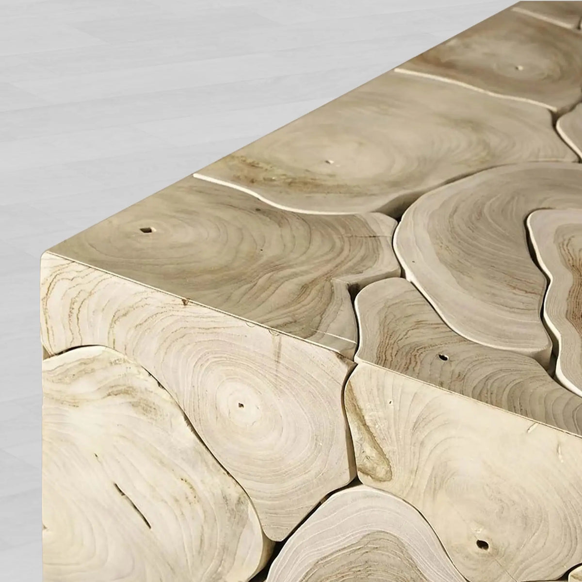Kalmar Teak Square Coffee Table Wood Living Room Center Tea Table Unique Cocktail Table