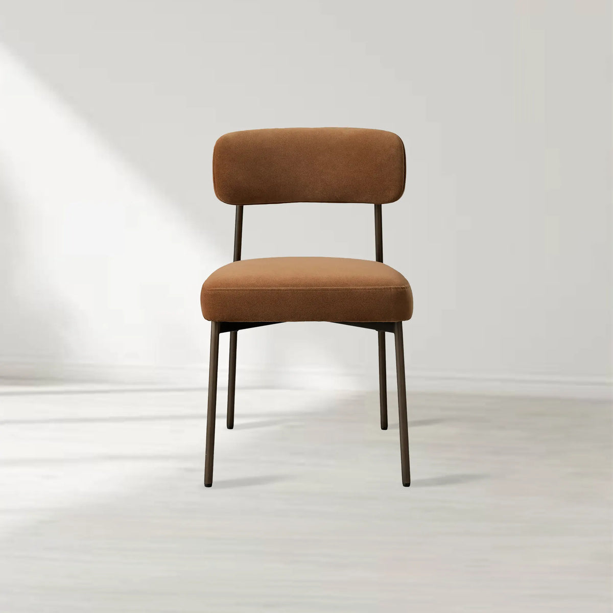 Billie Performance Fabric Dining Chair Modern Antiqued Iron Frame Living Room Chairs