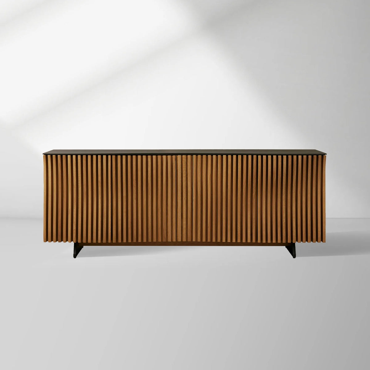 Sorin Reeded Sideboard Buffet Table Wood Living Room Entryways Cabinet