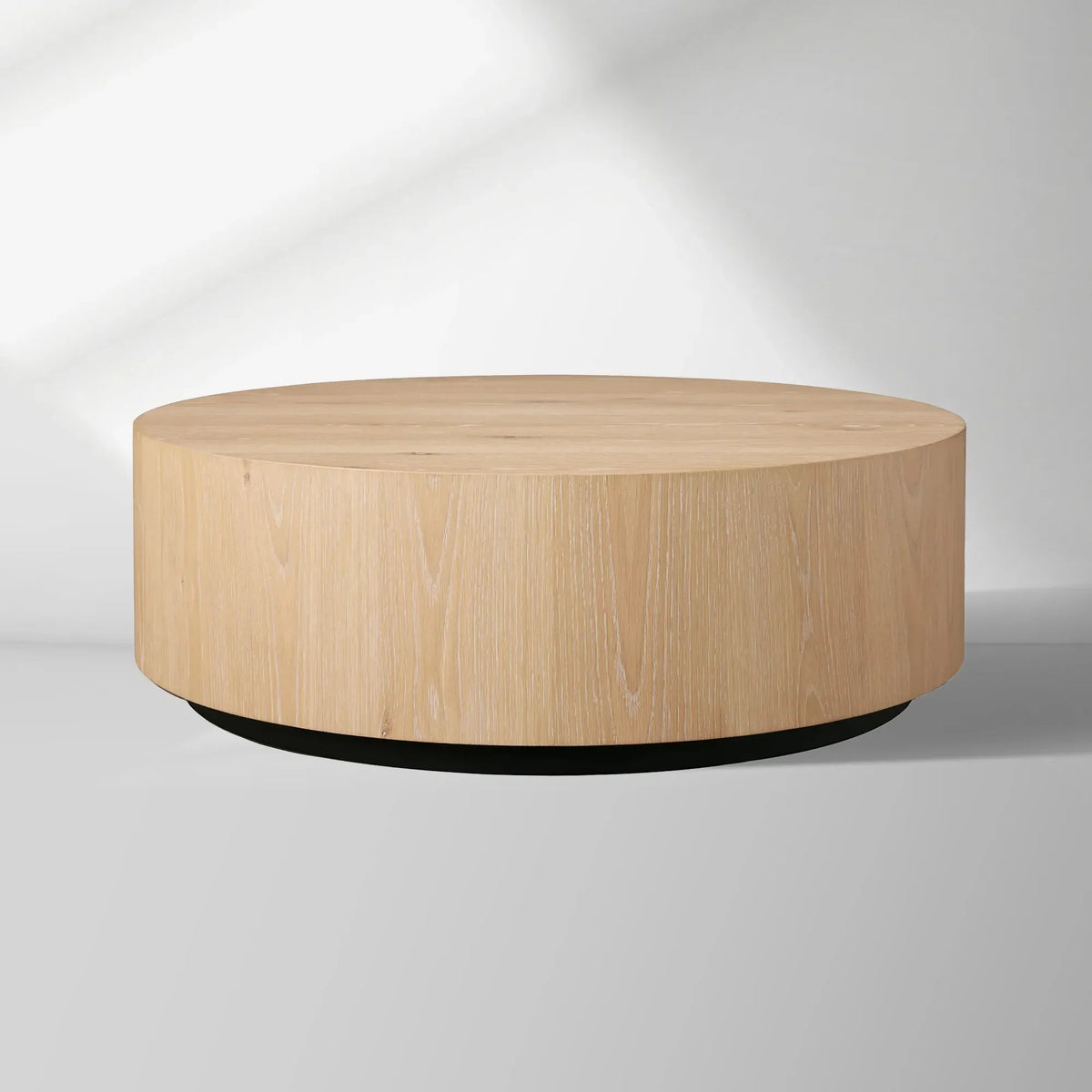 Sullivan Wood Round Coffee Table Oak Cocktail Table Simplicity Living Room Center Tea Table