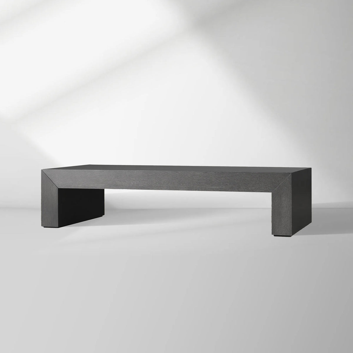 Sullivan Wood Waterfall Coffee Table Rectangle Rural Cocktail Table Oak Wood Center Tea Table