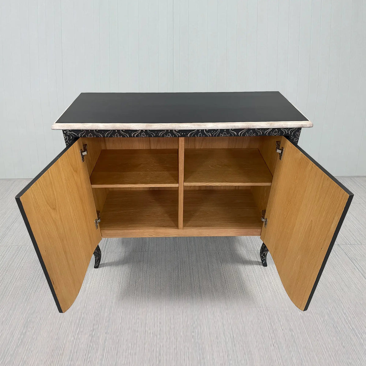 Amalfi Hand-Painted Sideboards Buffet Cabinet Wood Distressed Storage Cabinet