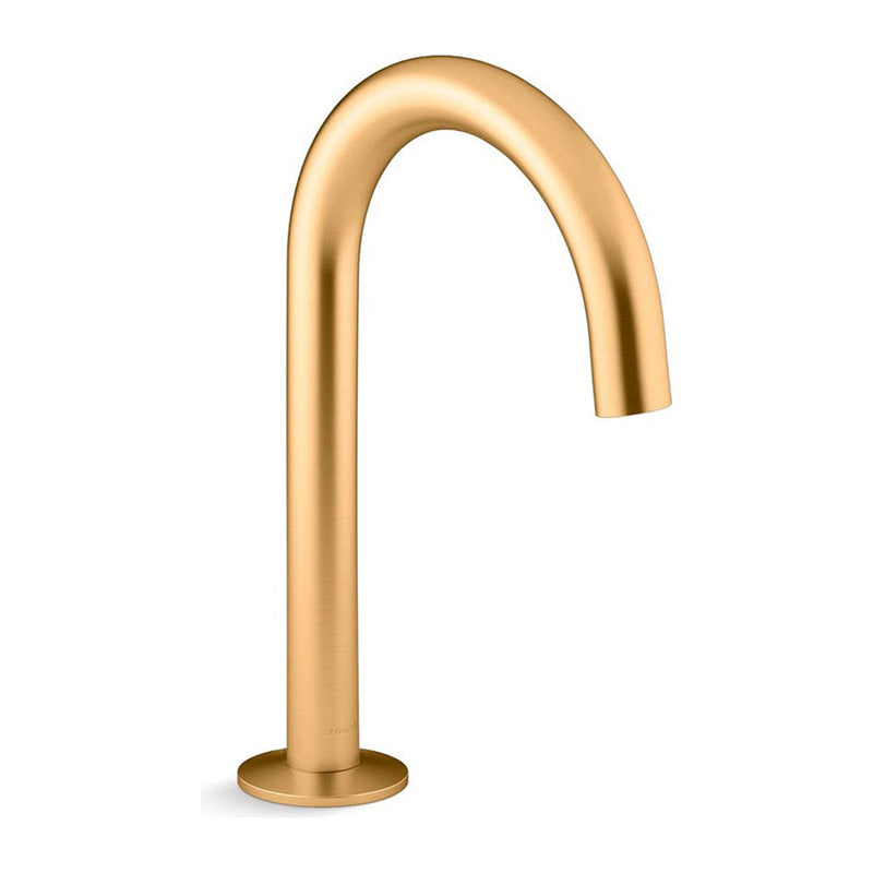 Components Hob Mount Bath Spout - Tube Brushed Brass