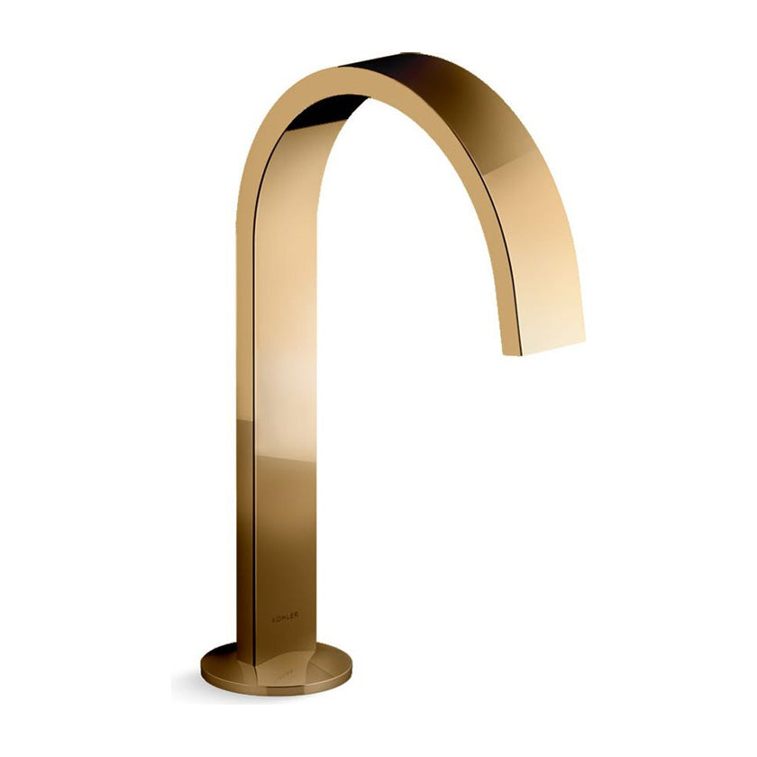 Components Hob Mount Bath Spout - Ribbon Brushed Brass 26151T-2MB