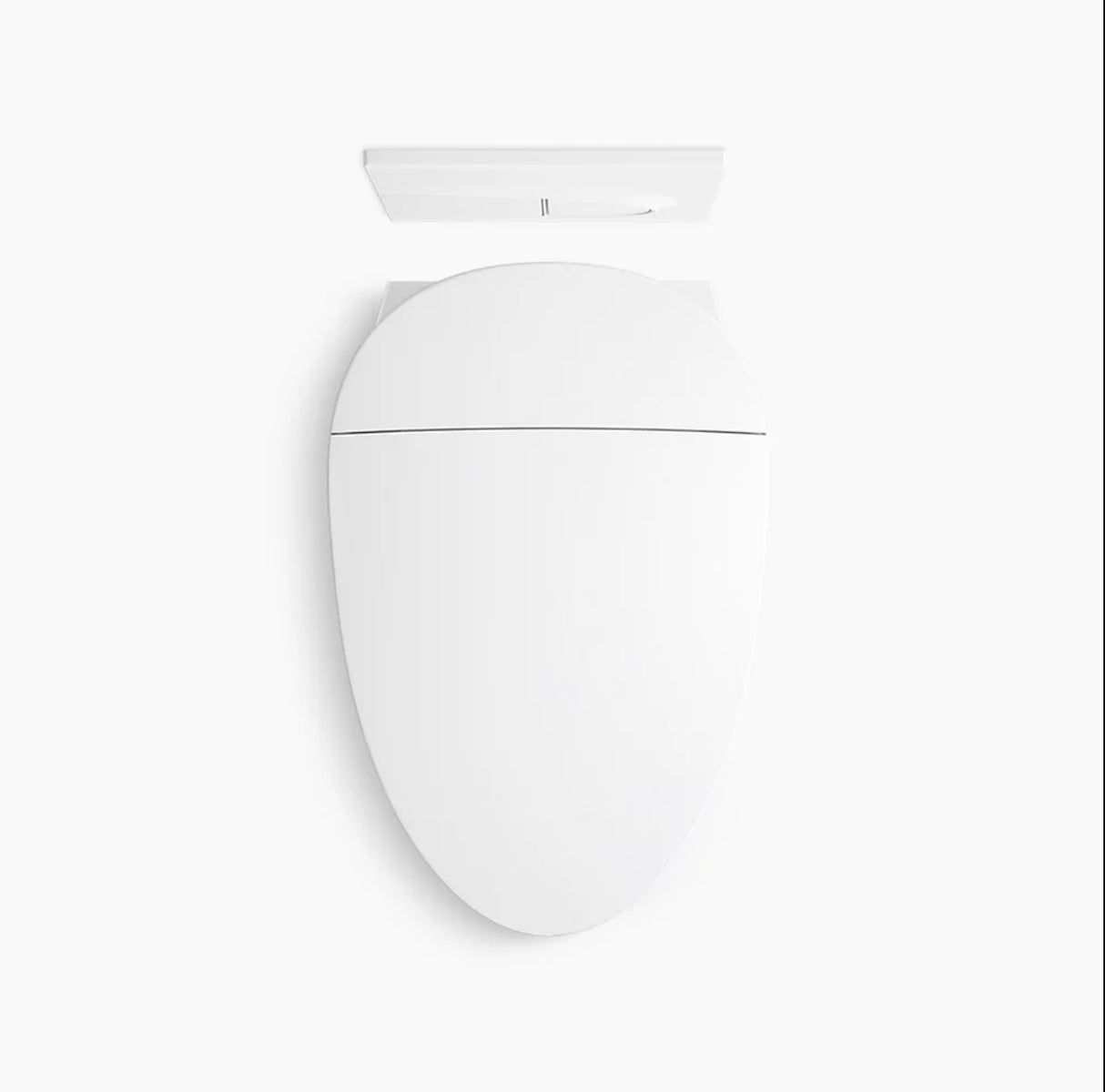 One-piece elongated smart toilet, dual-flush