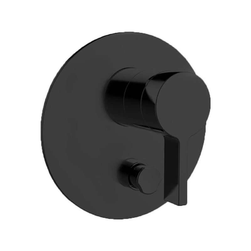 Components Shower/Bath Mixer with Diverter Thin Trim - Industrial Handle (excluding valve) Matte Black