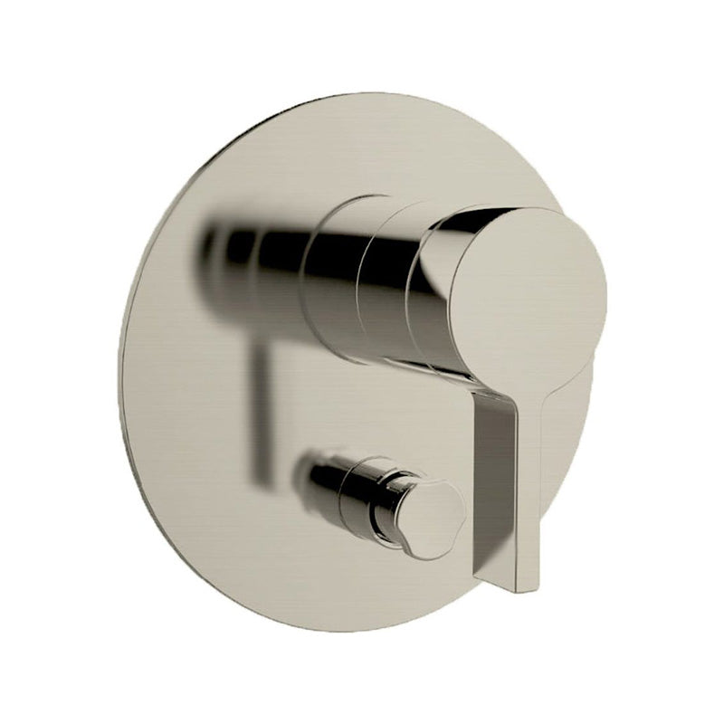 Components Shower/Bath Mixer with Diverter Thin Trim - Industrial Handle (excluding valve) Brushed Nickel