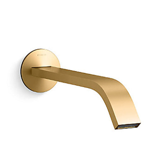 Components Ribbon Basin Spout - Brushed Brass