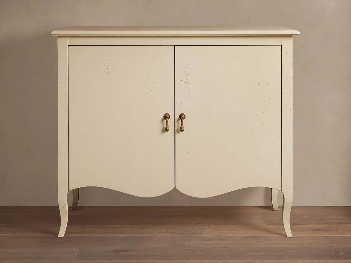 Varzi Hand-Painted Wood Storage Sideboard Antique Buffet Cabinet Tanganika