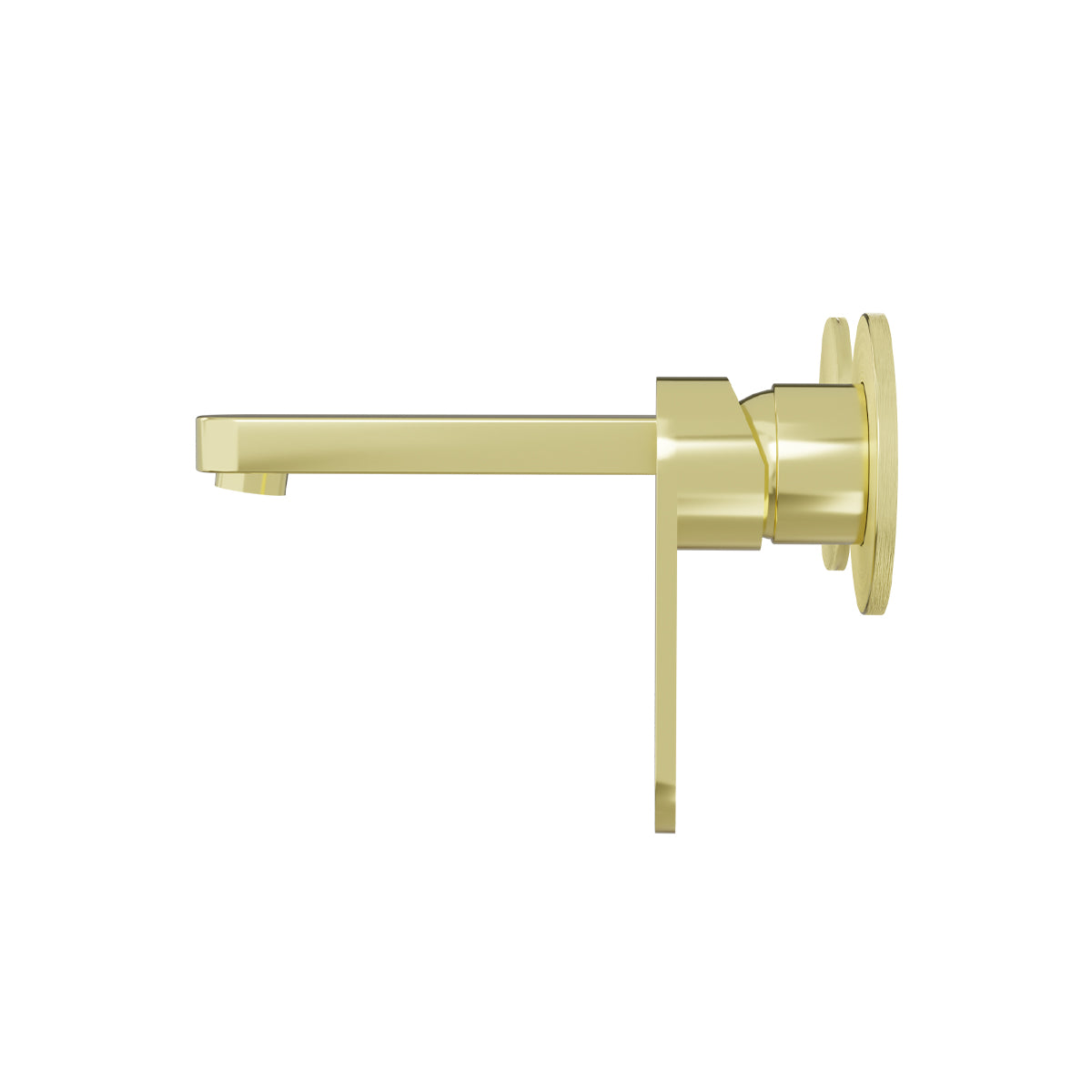 Ecco Wall Basin/Bath Mixer Separate Back Plate Brushed Gold