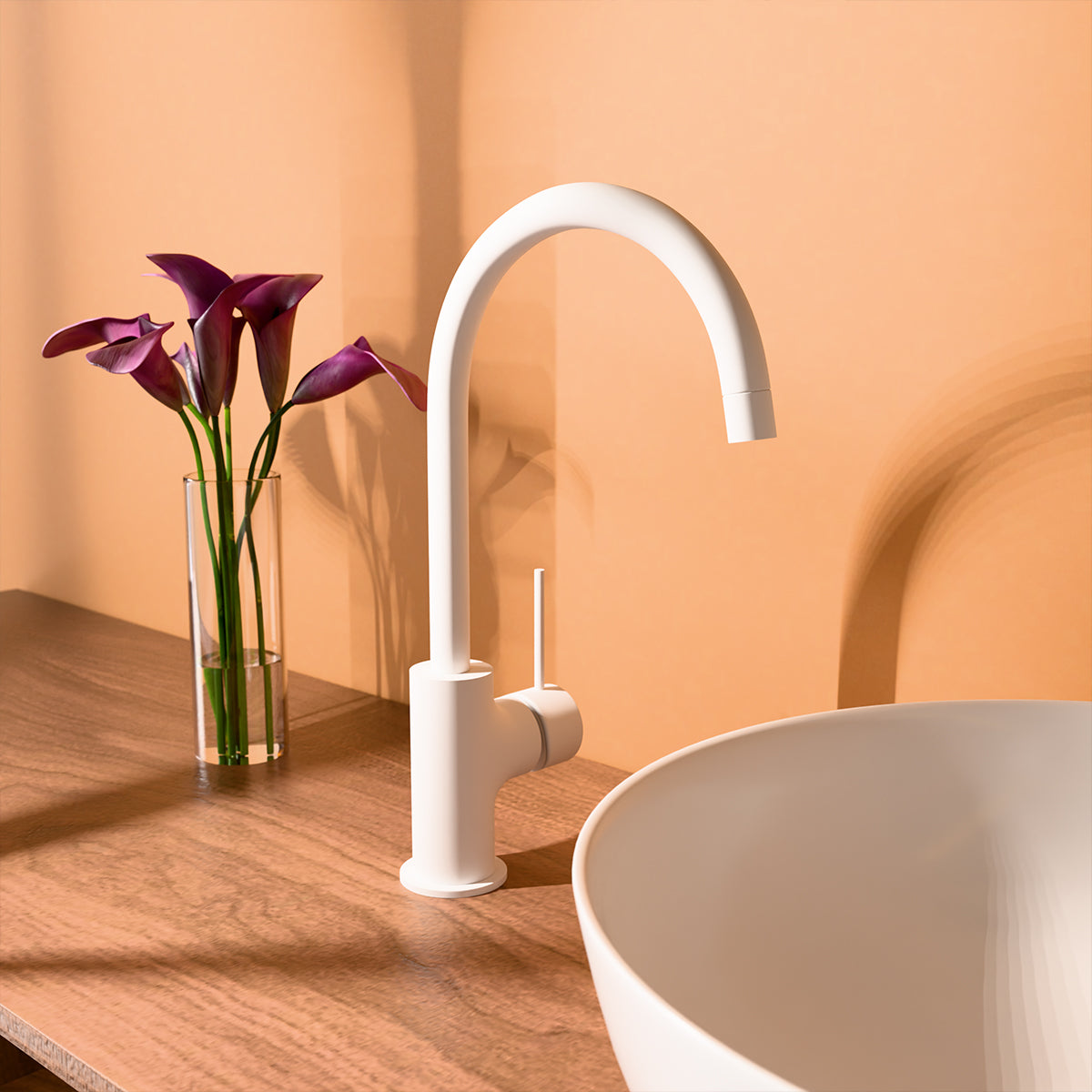 Mecca Pull Out Sink Mixer With Vegie Spray Function Matte White