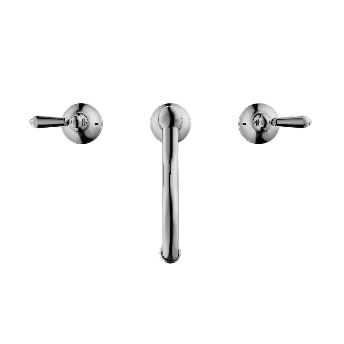 York Basin Set With Metal Lever Chrome