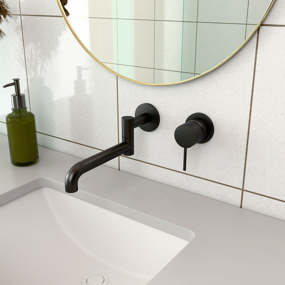 Mecca Shower Mixer 60mm Plate Matte Black