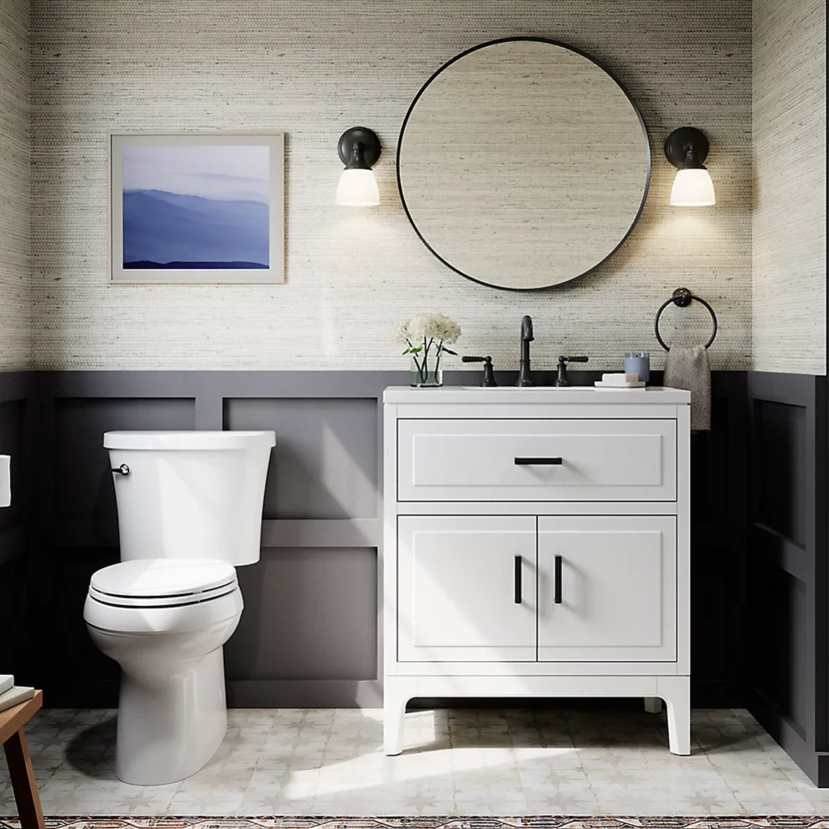 28" Round Decorative Mirror Brushed Nickel 26050-BNL