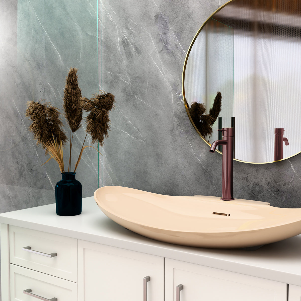 Mecca Mid Tall Basin Mixer Brushed Bronze