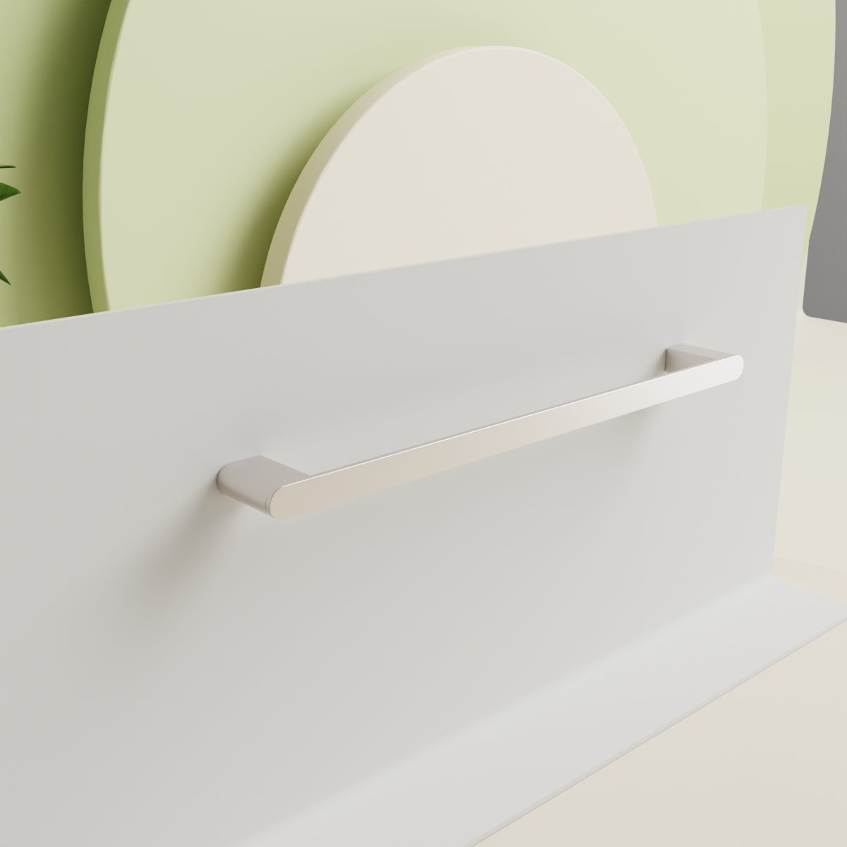 Bianca Single Towel Rail 800mm Brushed Nickel