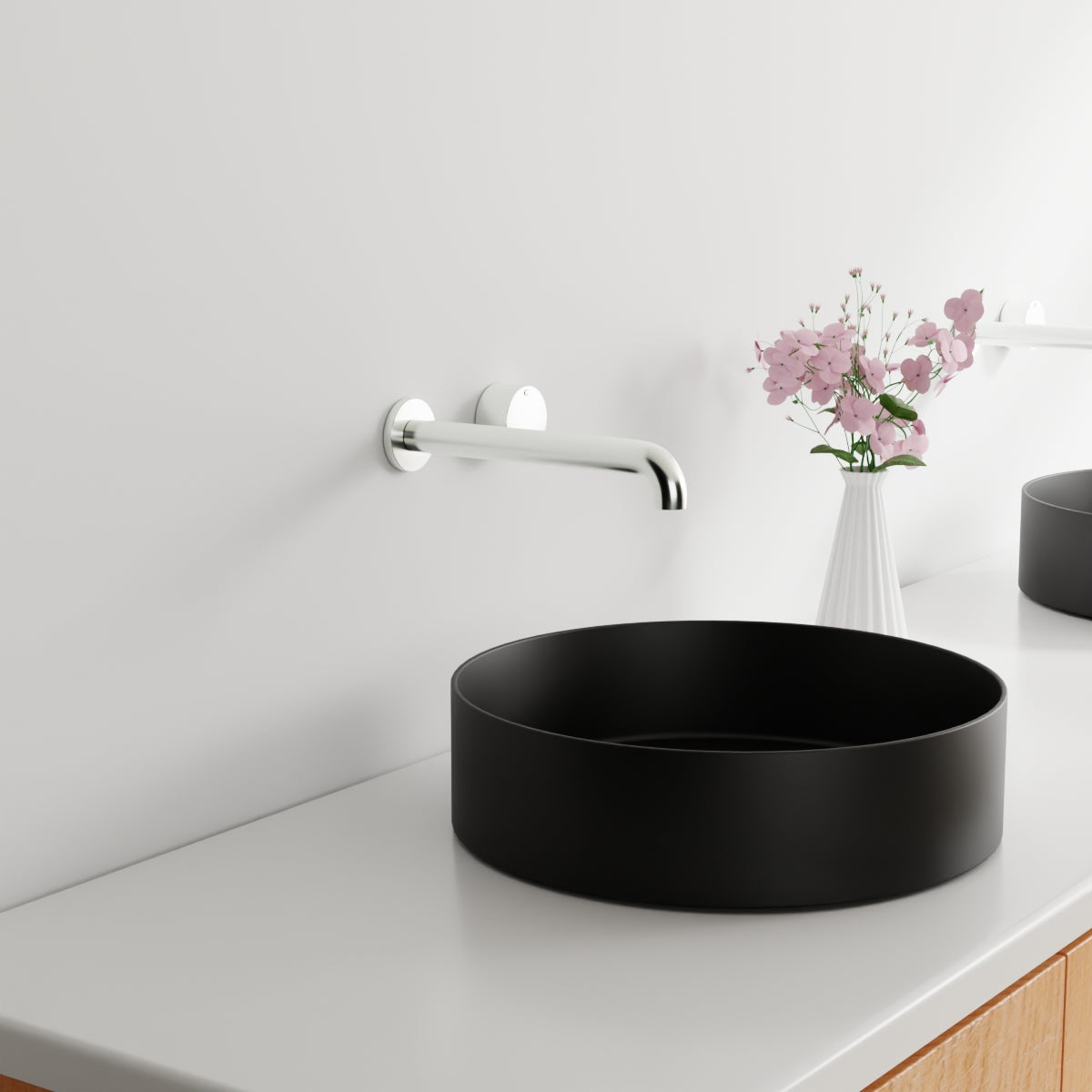 Kara Progressive Wall Basin/Bath Set 260mm Chrome