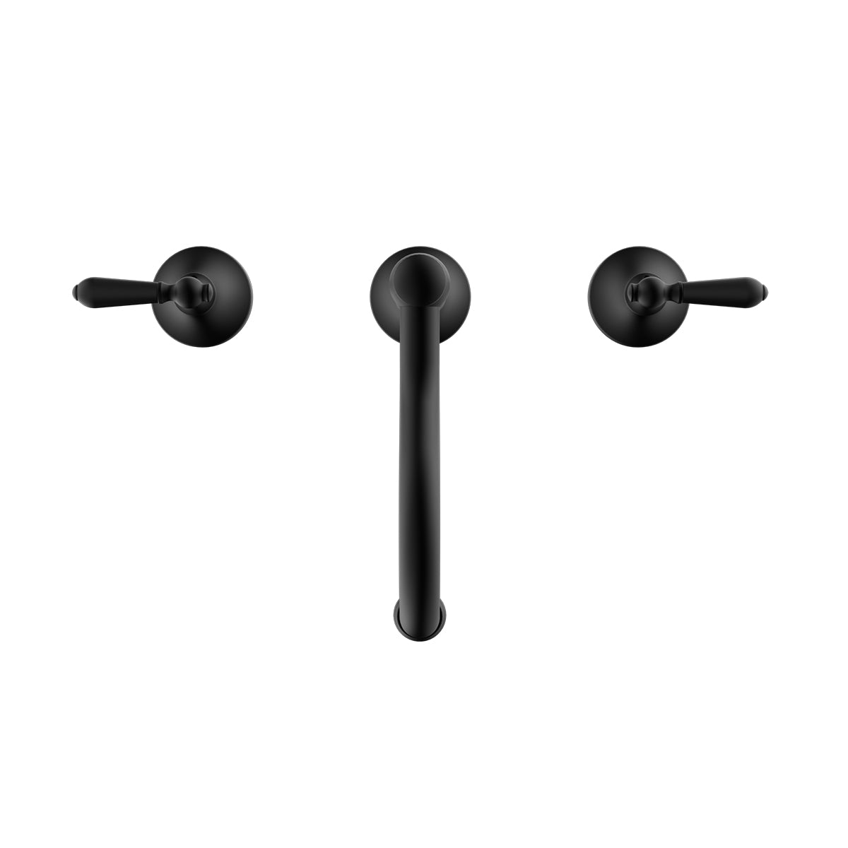 York Basin Set With Metal Lever Matte Black