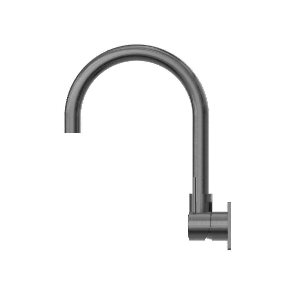 Mecca Wall Basin/Bath Mixer Swivel Spout Handle Up Gun Metal