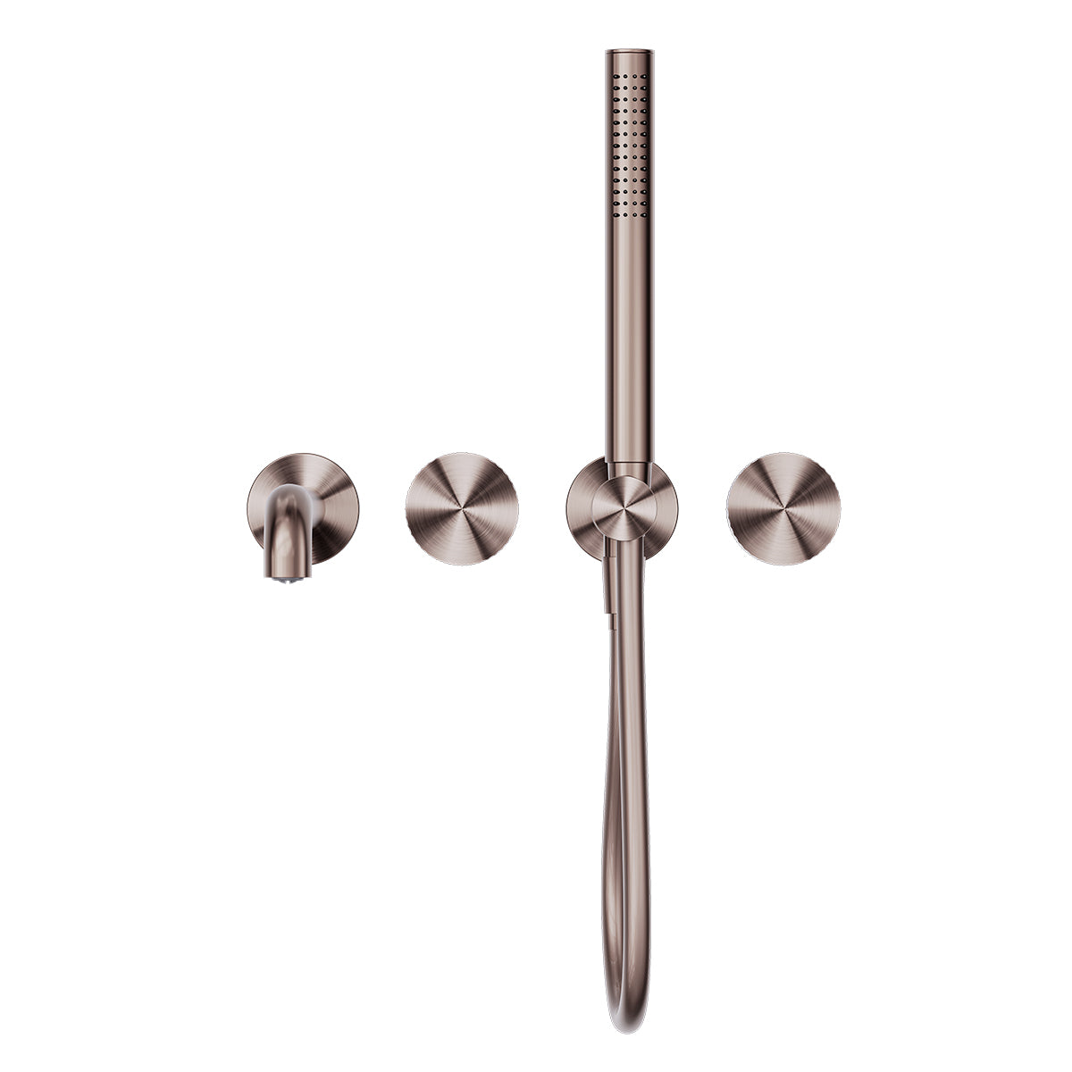 Opal Progressive Shower System Separate Plate With Spout 250mm Brushed Bronze