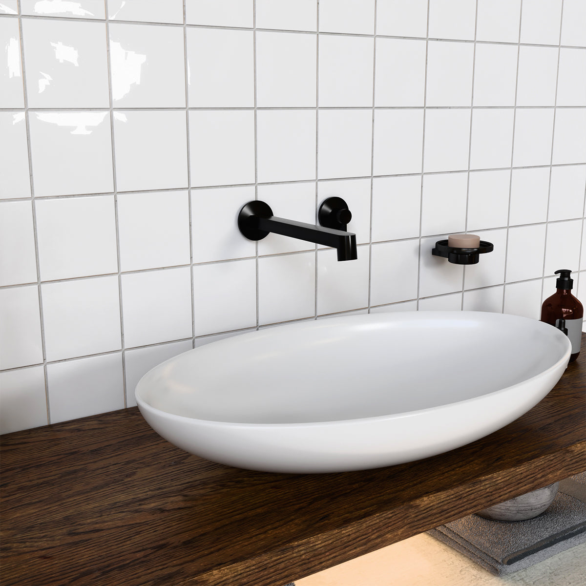 Components Row Basin Spout - Matte Black