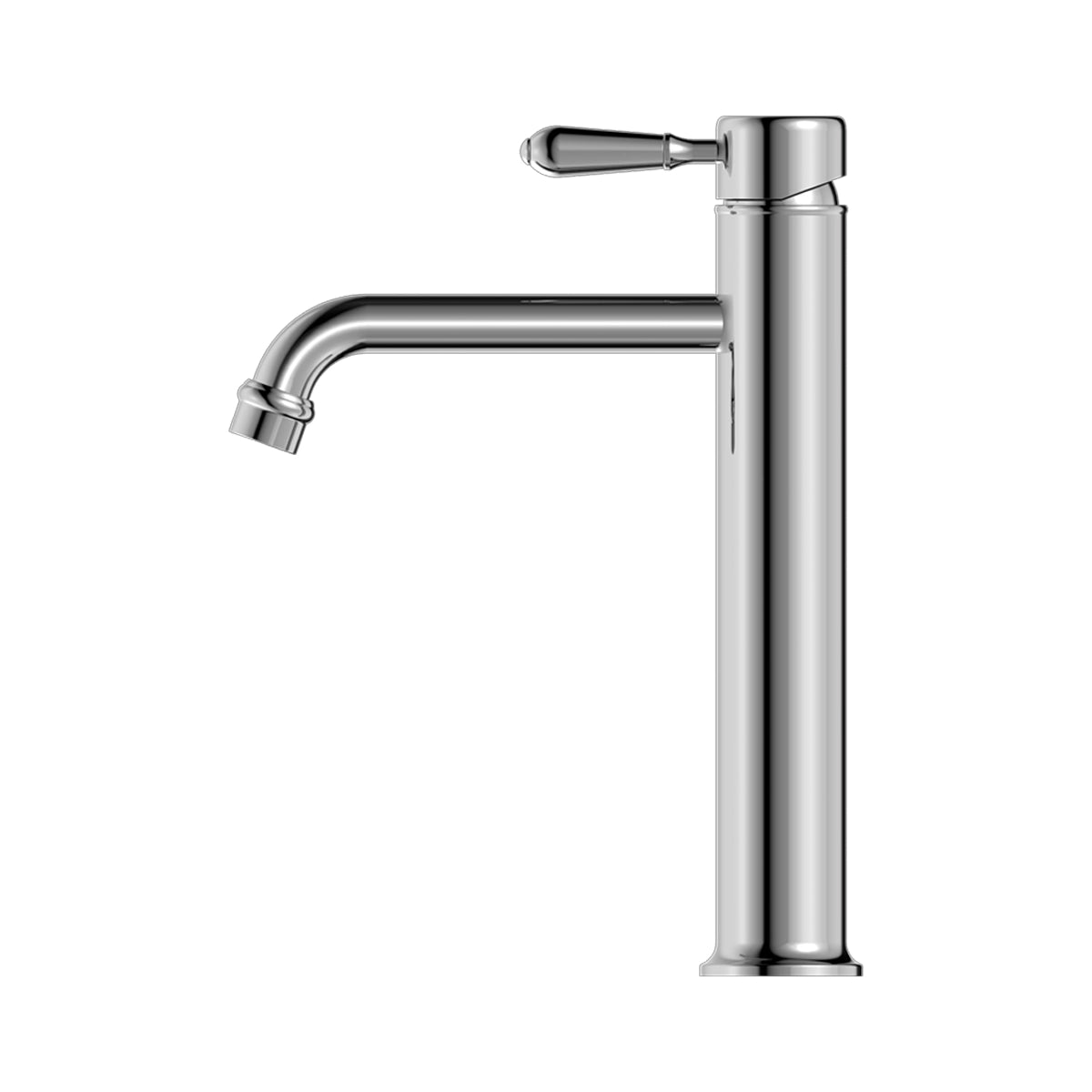 York Straight Tall Basin Mixer With Metal Lever Brushed Nickel
