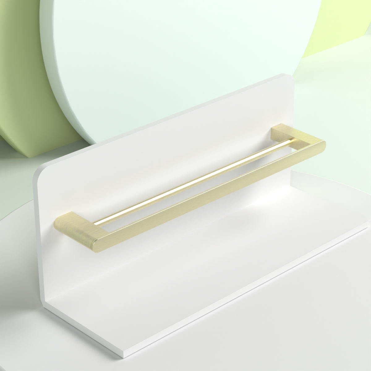 Bianca Double Towel Rail 600mm Brushed Gold