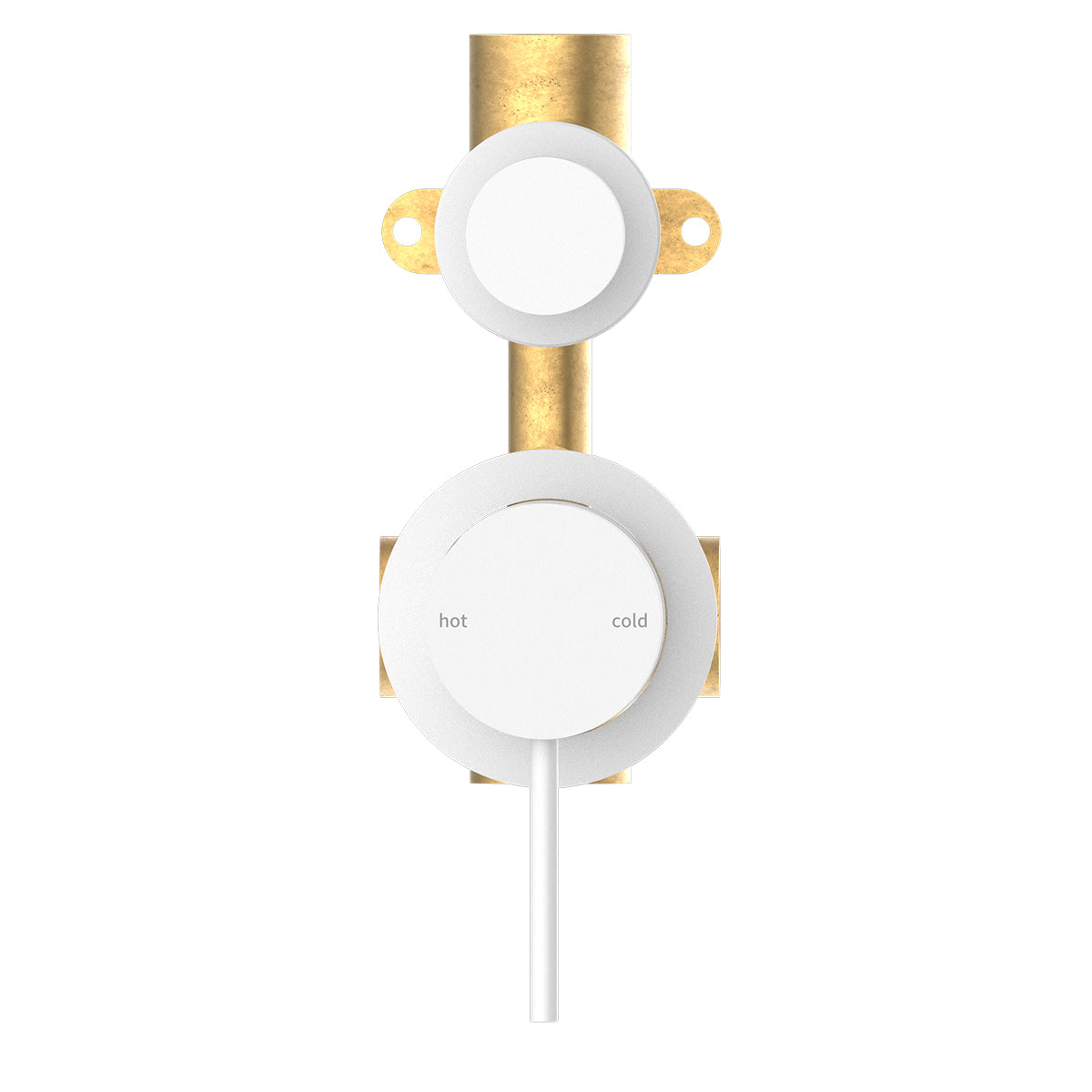 Mecca Shower Mixer With Divertor Separate Back Plate Matte White