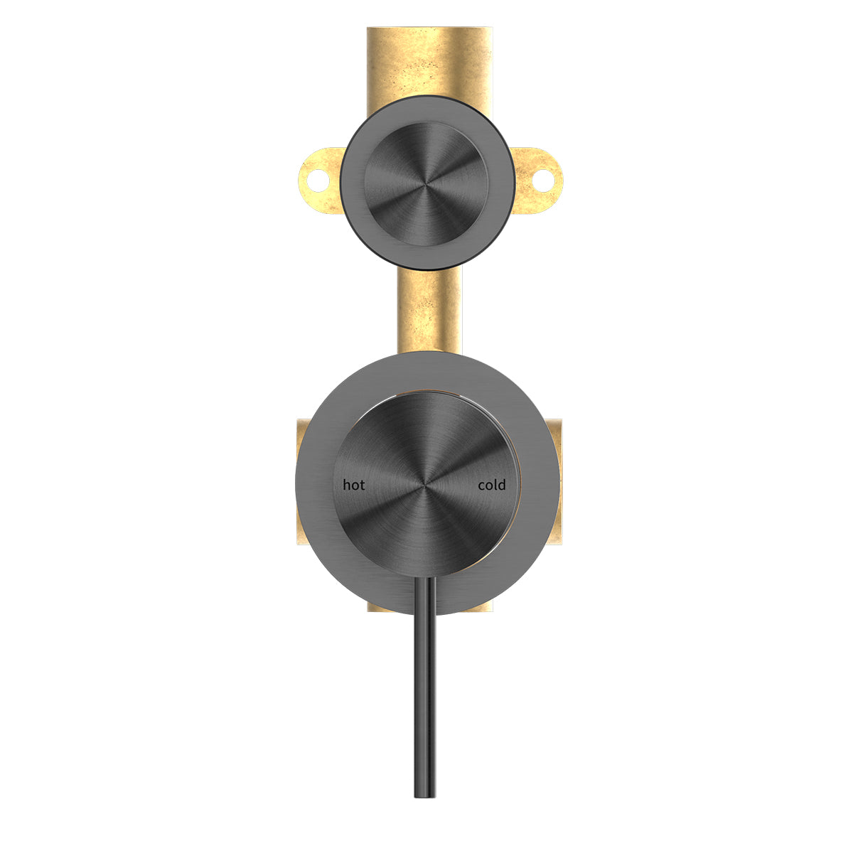 Mecca Shower Mixer With Divertor Separate Back Plate Gun Metal