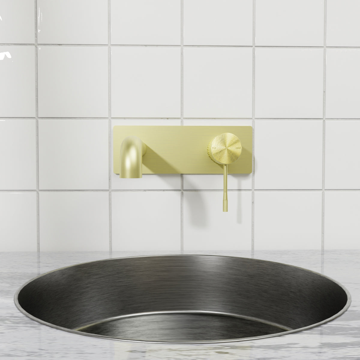 Opal Wall Basin/Bath Mixer 230mm Brushed Gold