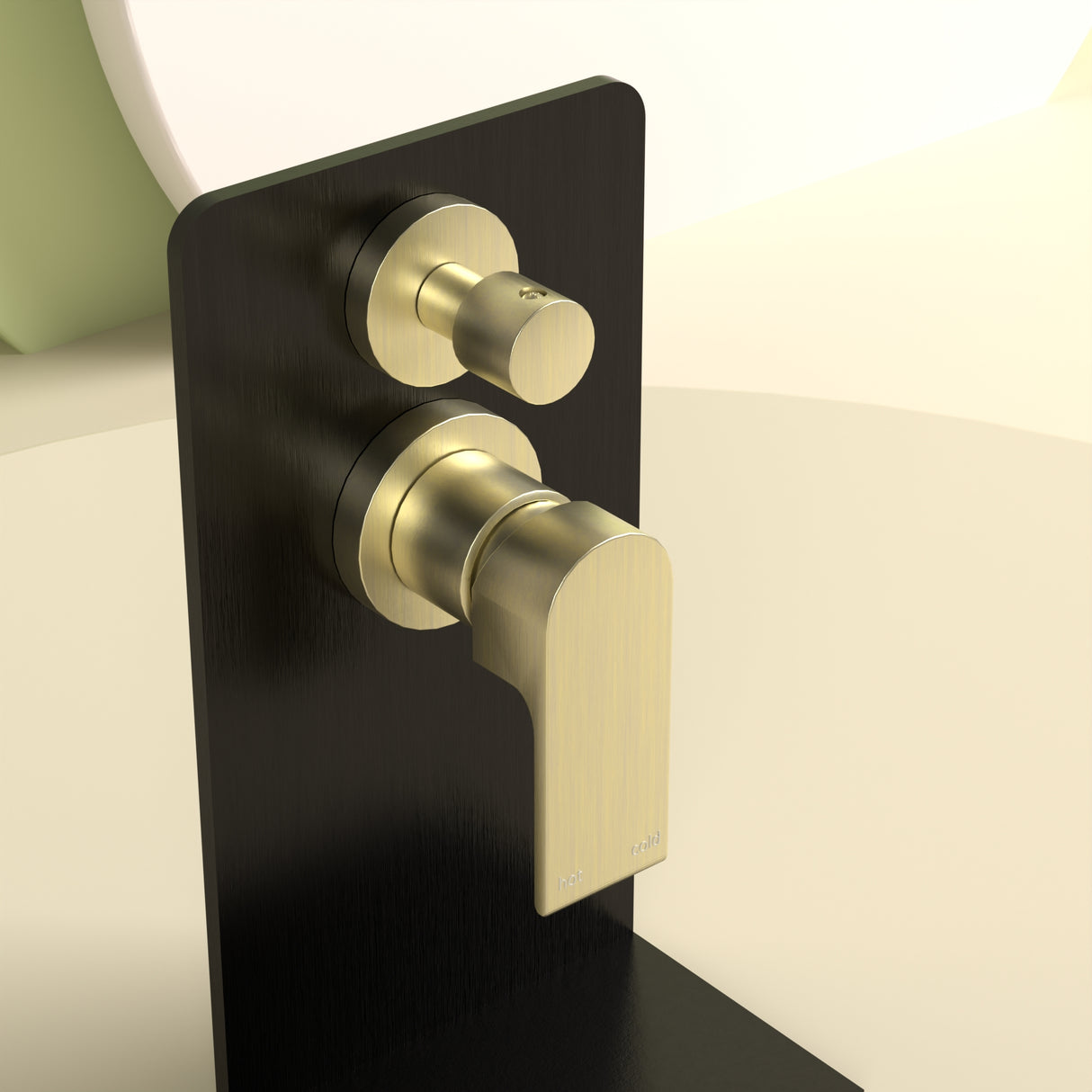 Bianca Shower Mixer With Divertor Separate Back Plate Brushed Gold