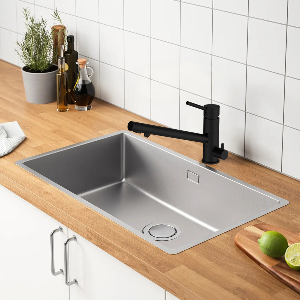 Dolce Three-Way Kitchen Mixer Matte Black