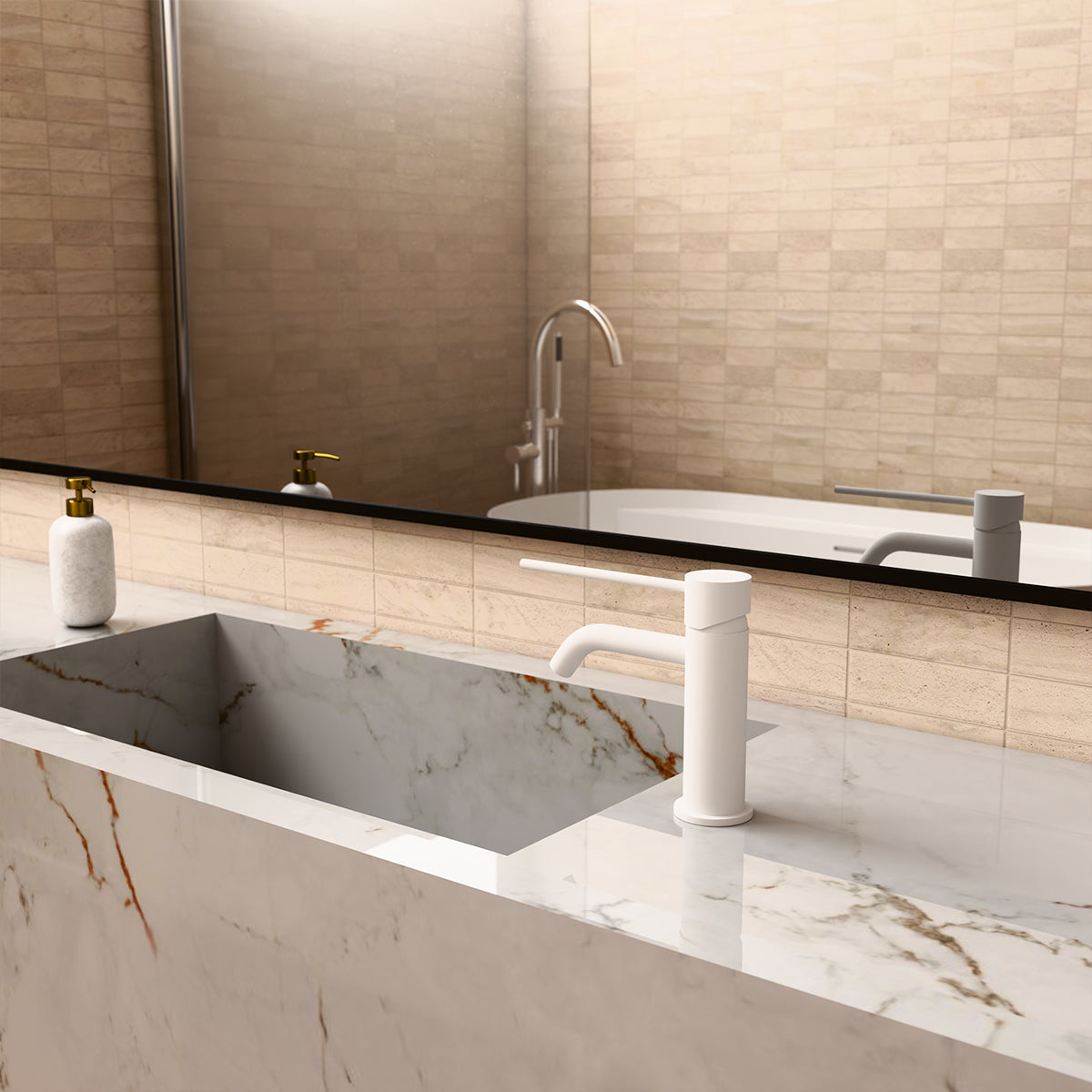 Mecca Care Basin Mixer Matte White