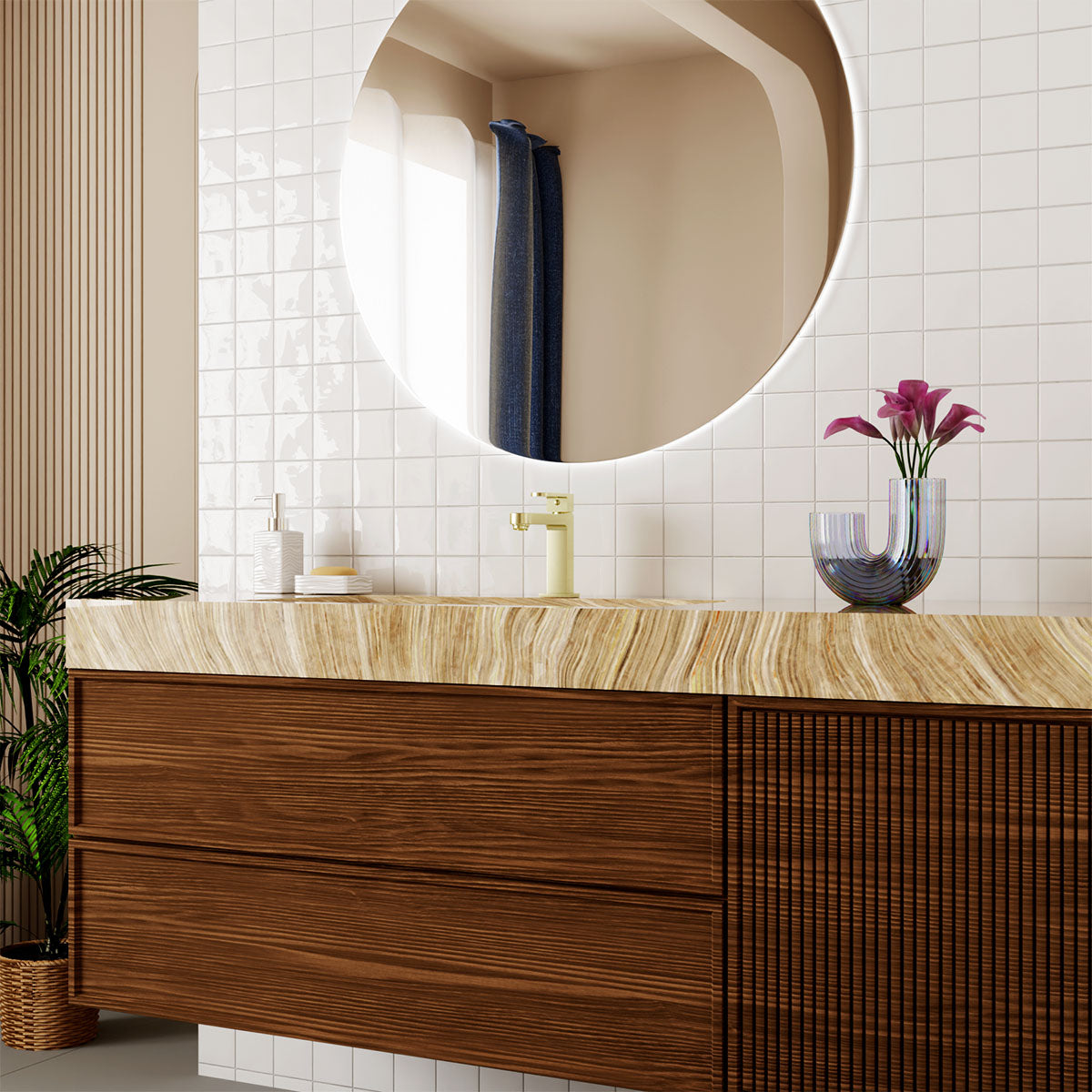 Ecco Short Basin Mixer Brushed Gold