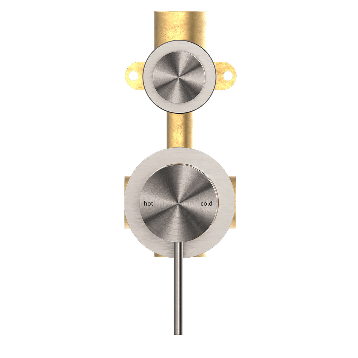 Mecca Shower Mixer With Divertor Separate Back Plate Brushed Nickel