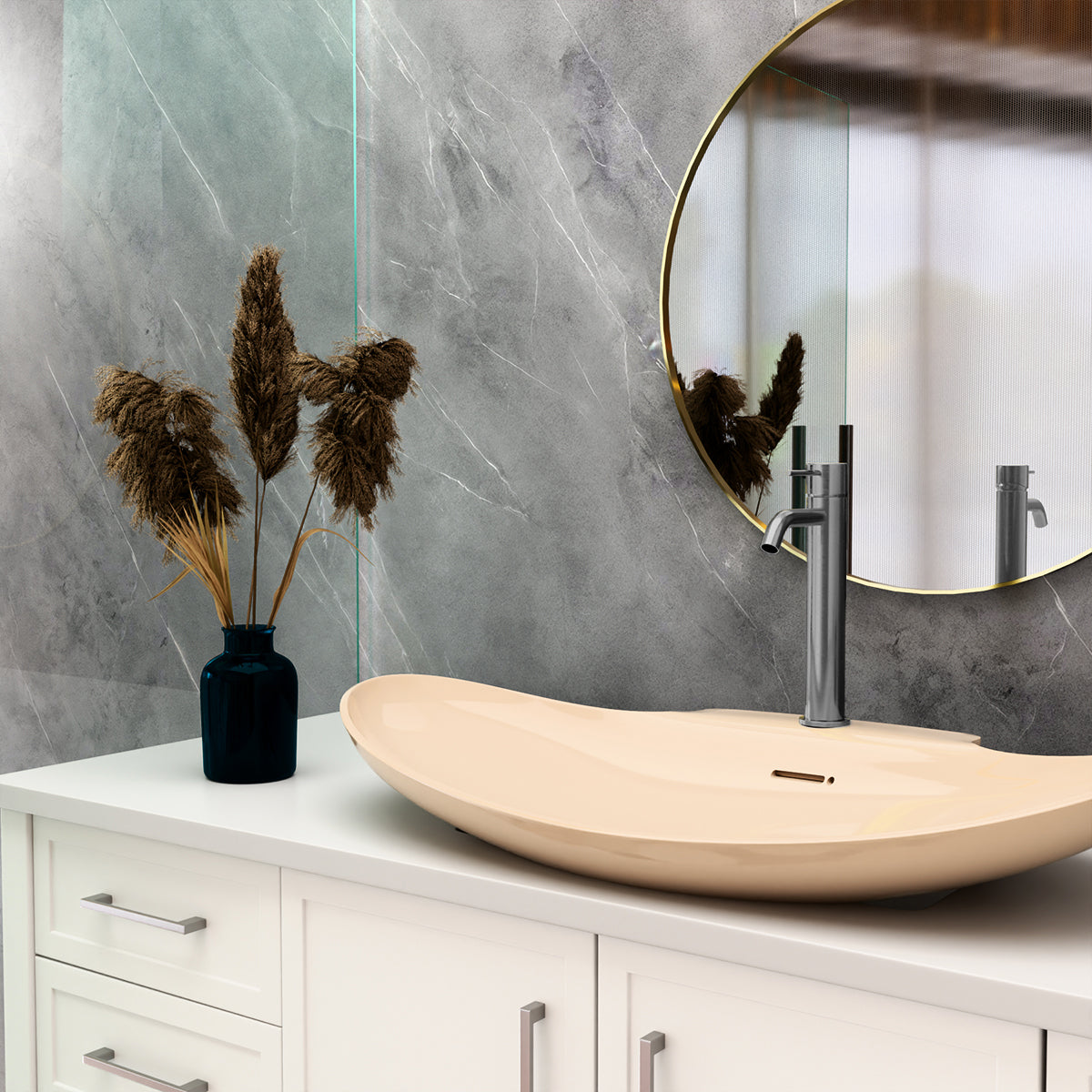 Mecca Mid Tall Basin Mixer Gun Metal