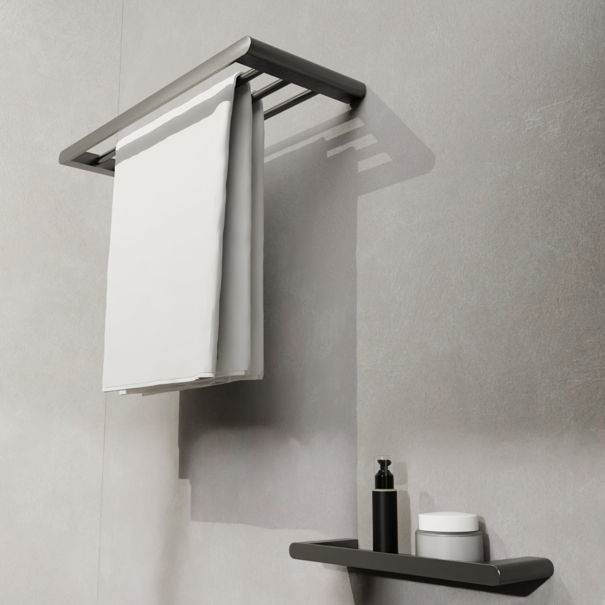 Bianca Metal Shower Shelf Gun Metal