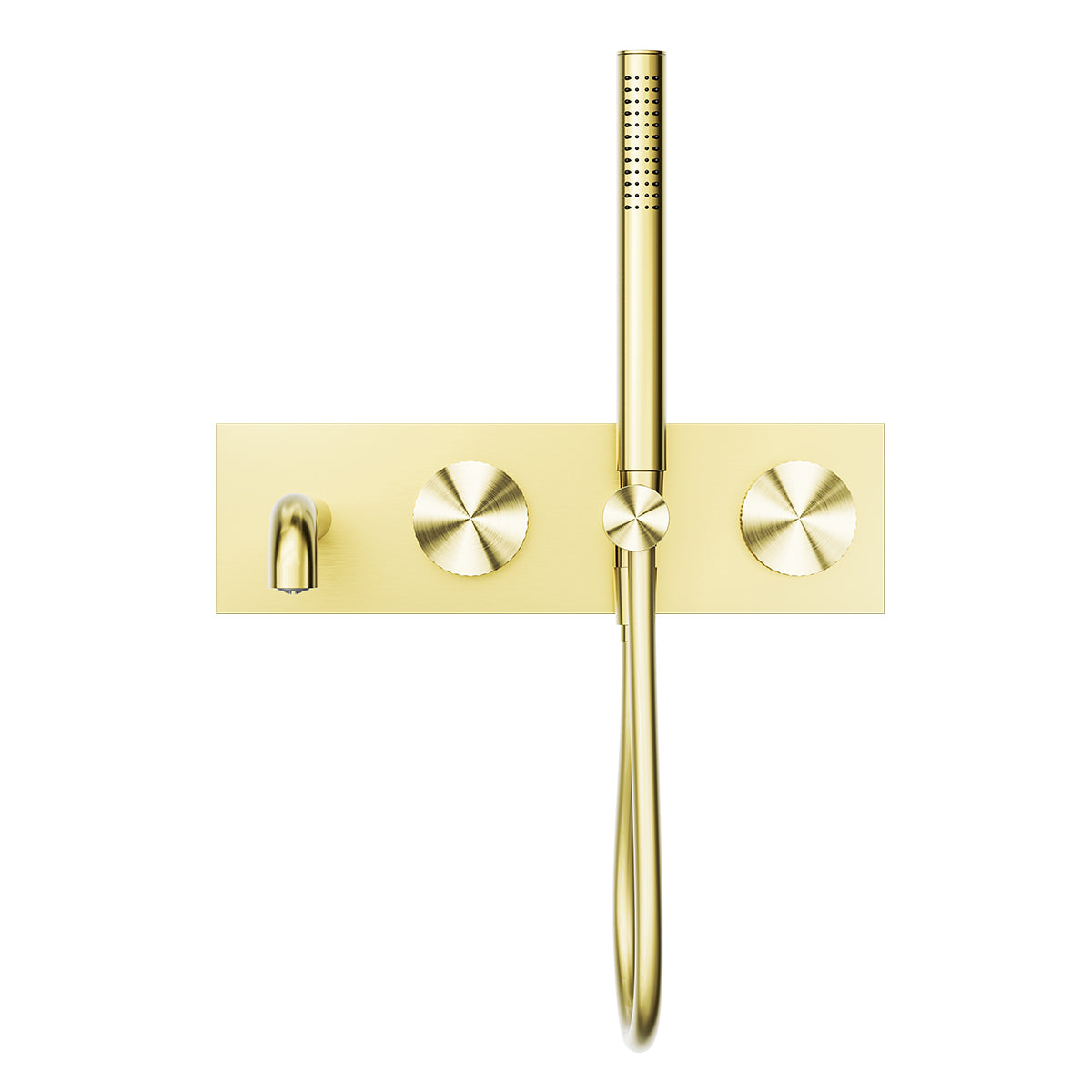 Opal Progressive Shower System With Spout 250mm Brushed Gold