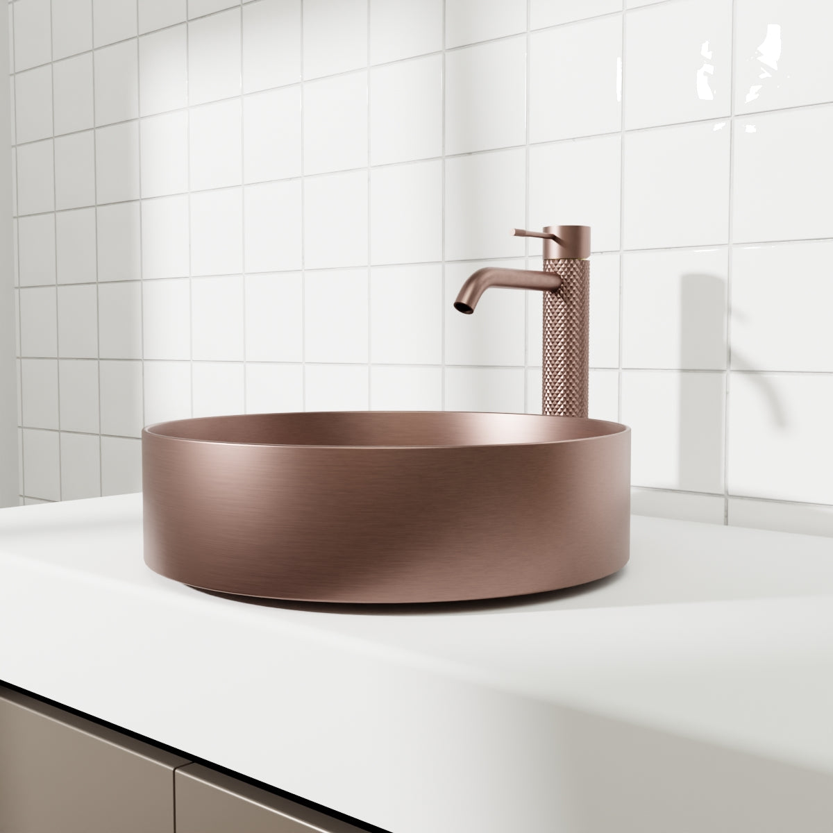 Opal Tall Basin Mixer Brushed Bronze