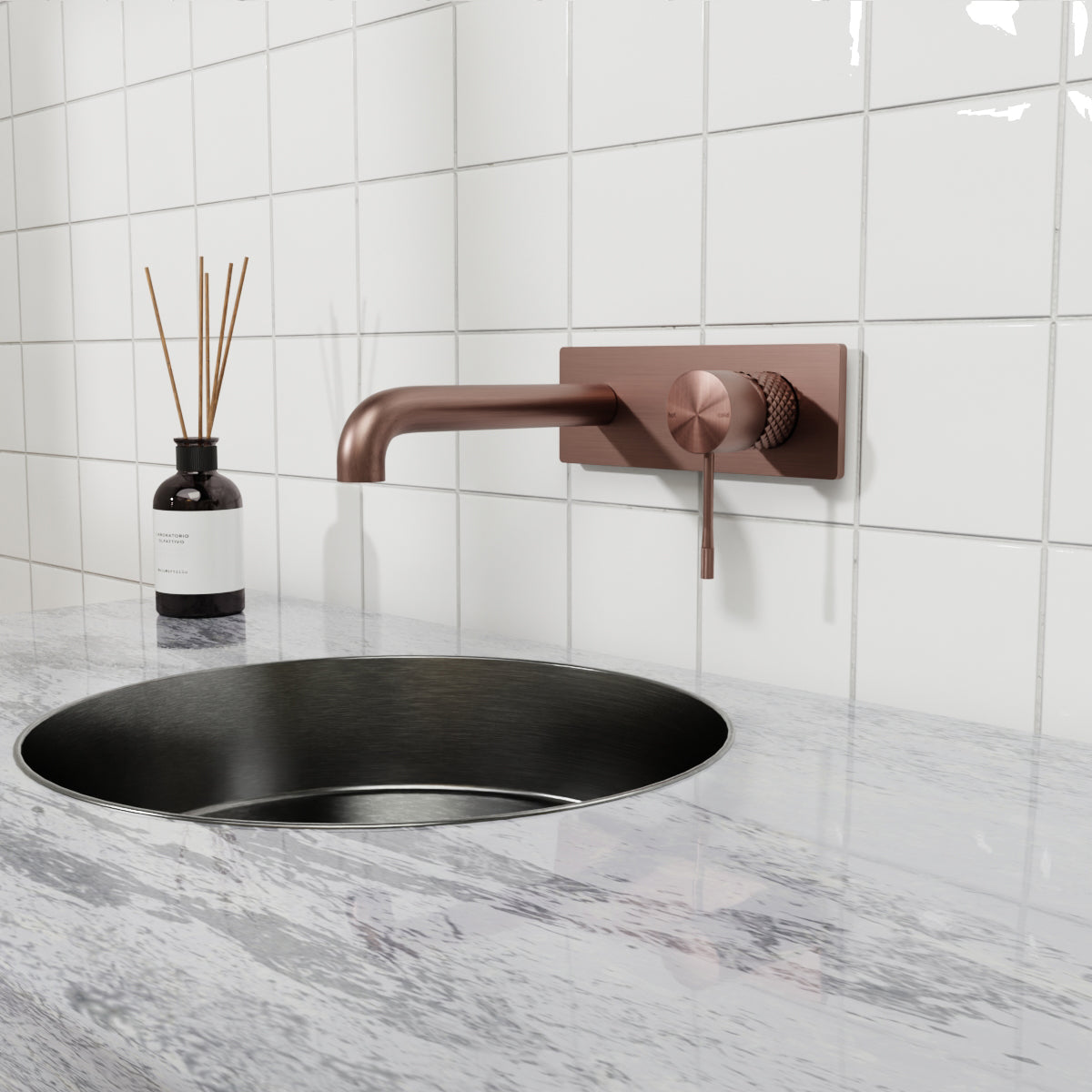 Opal Wall Basin/Bath Mixer 230mm Brushed Bronze