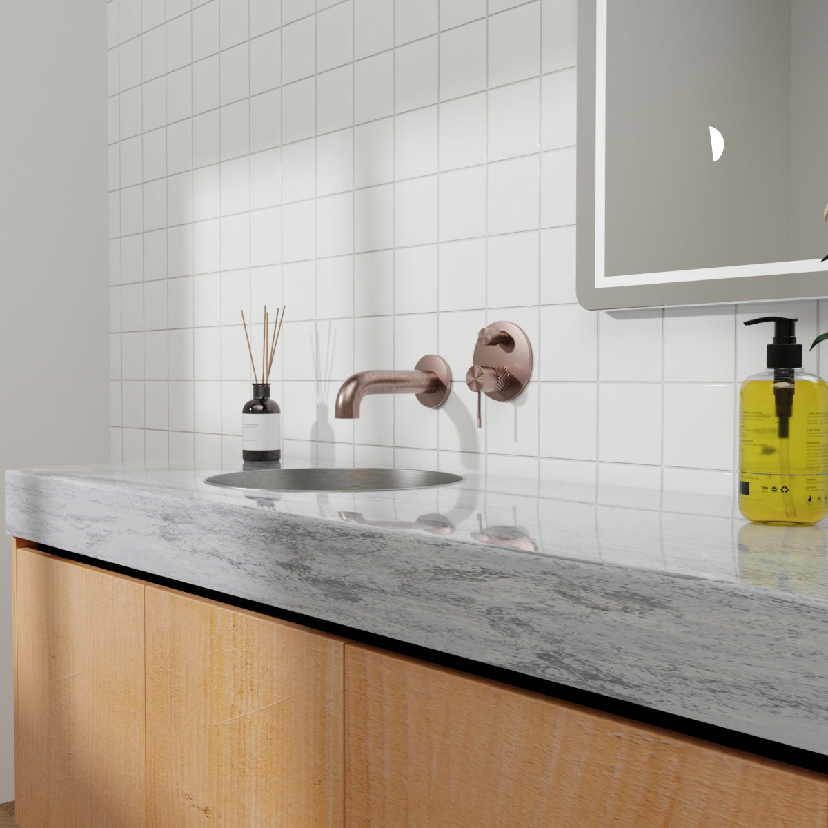 Opal Shower Mixer With Divertor Brushed Bronze