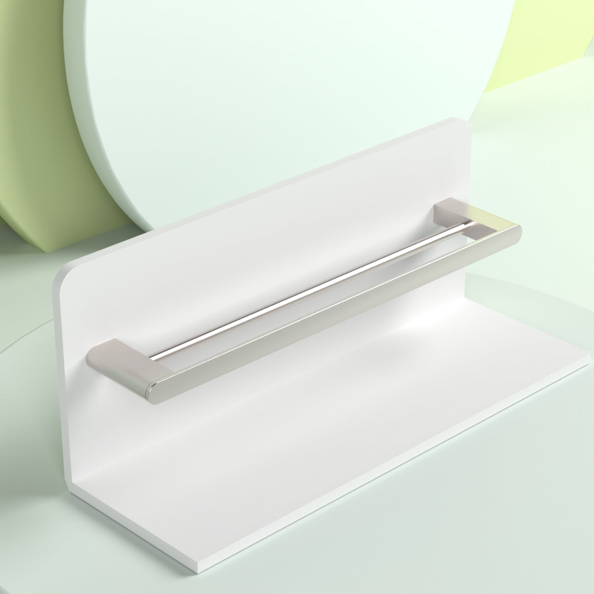 Bianca Double Towel Rail 800mm Brushed Nickel