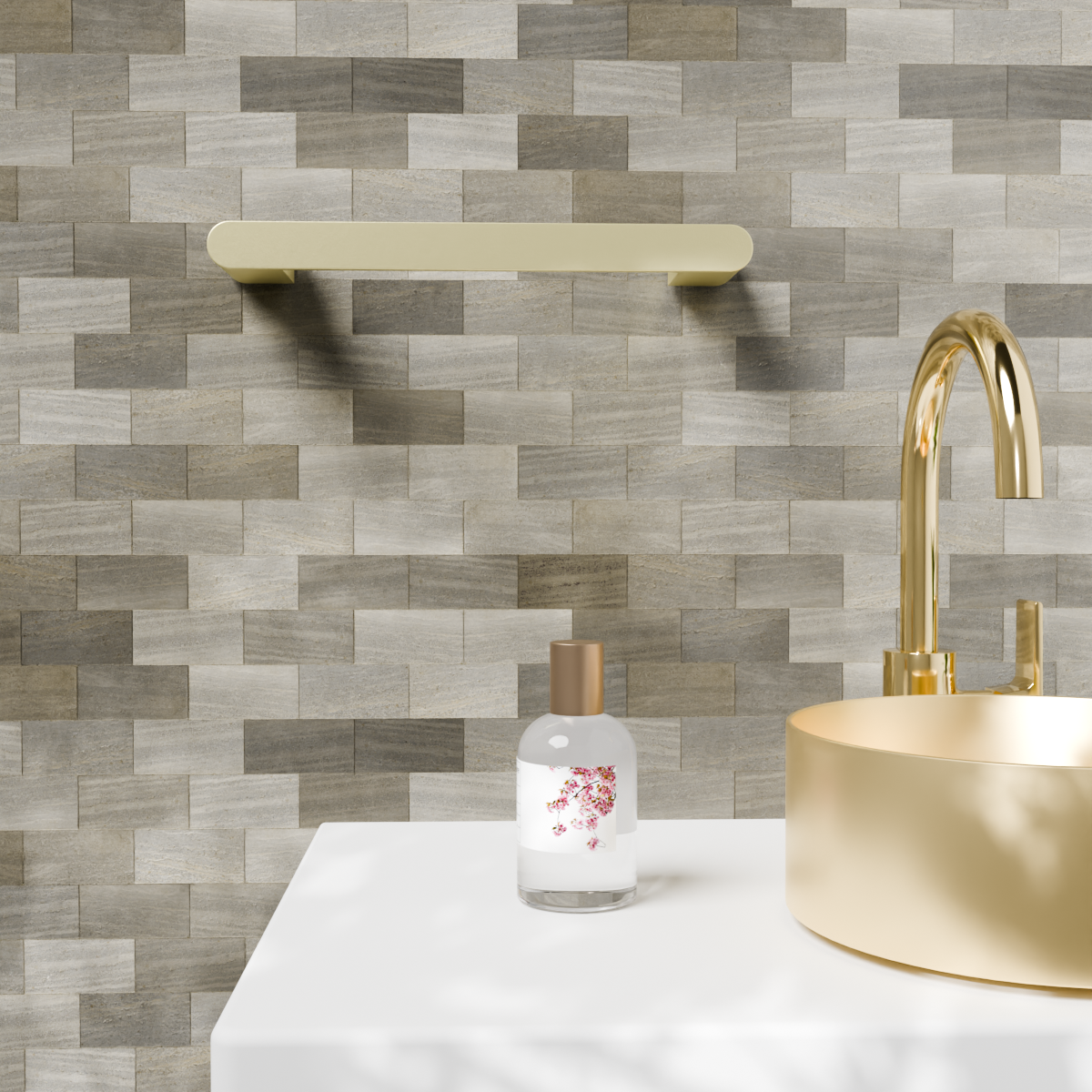 Bianca Hand Towel Rail Brushed Gold