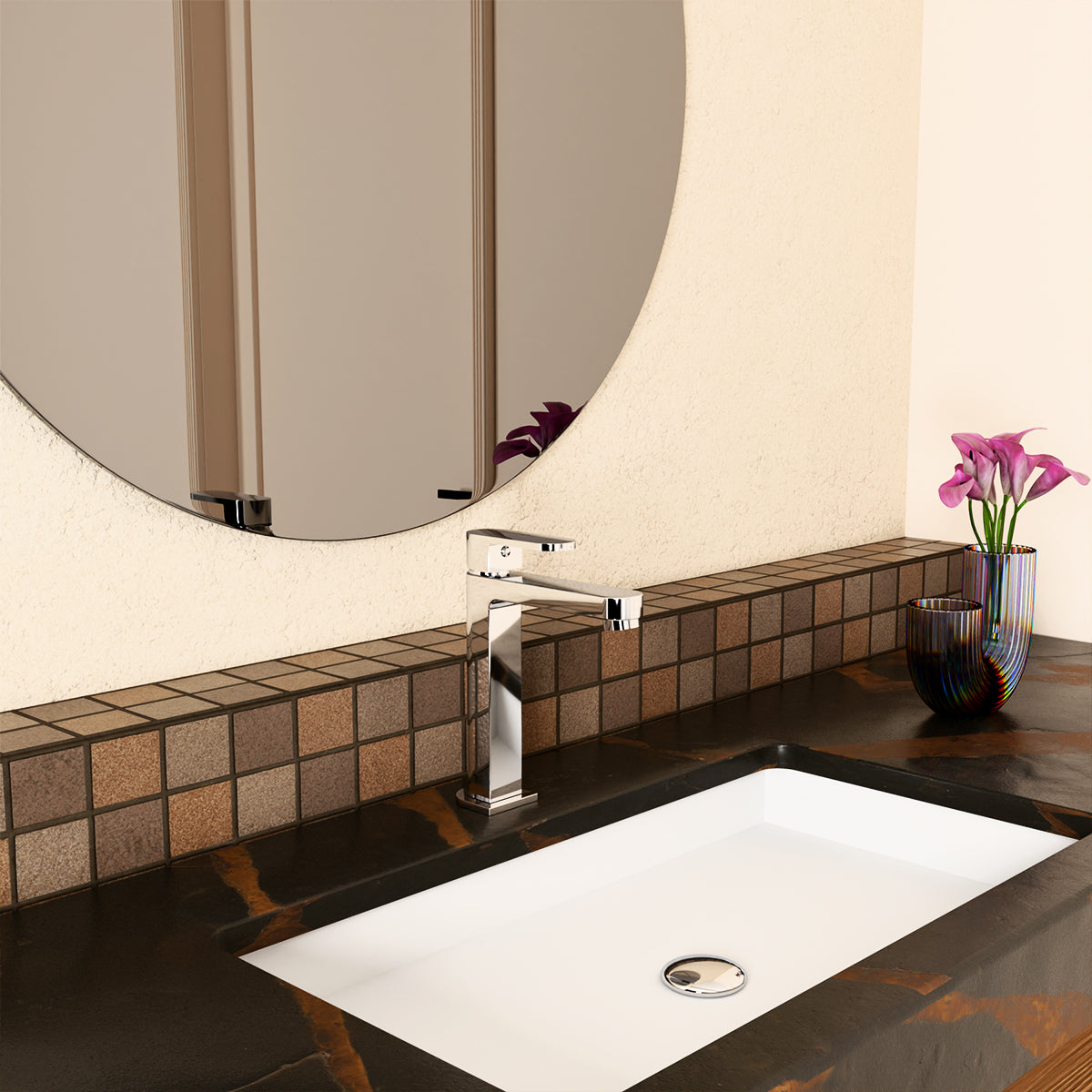 Ecco Tall Basin Mixer Chrome